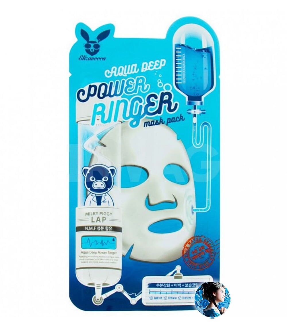 ELIZAVECCA Aqua deep power ringer mask pack тканевая маска