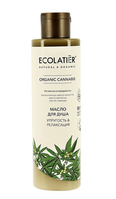 Масло для душа Упругость Релаксация Ecolatier Organic Cannabis