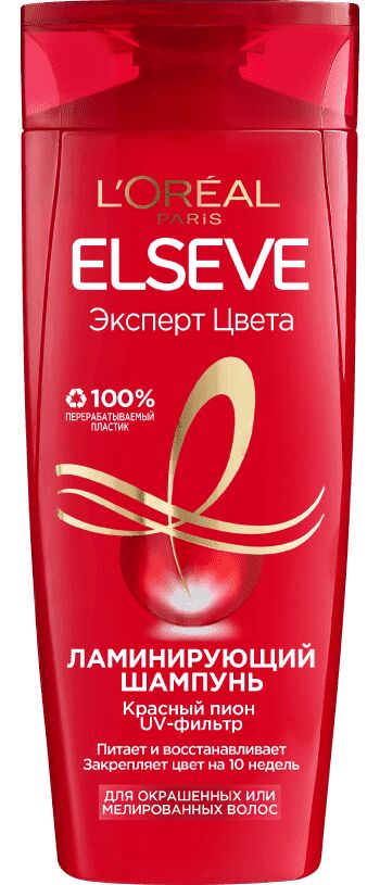 L'Oreal Elseve Ламинирующий Шампунь Эксперт Цвета