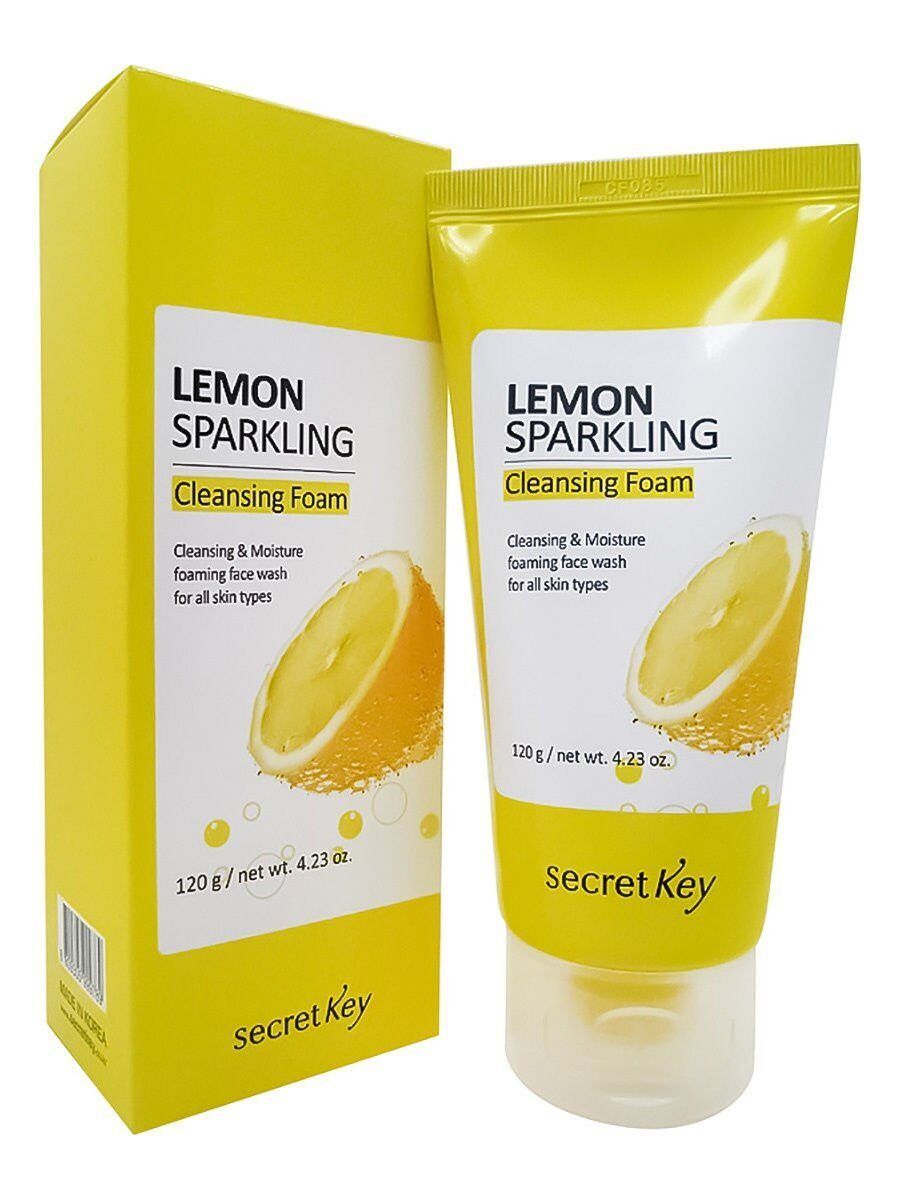 Пенка для умывания Lemon Sparkling Cleansing Foam 120ml. (Secret Key)/Бетті жууға арн көбік