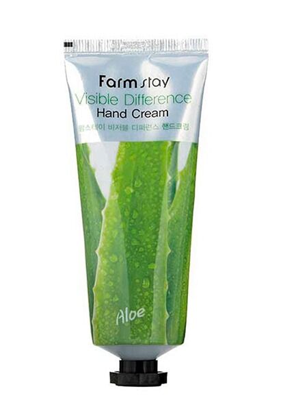 Крем для рук с натуральным экстрактом алое Вера FarmStay Visible Difference Aloe Vera Hand Cream
