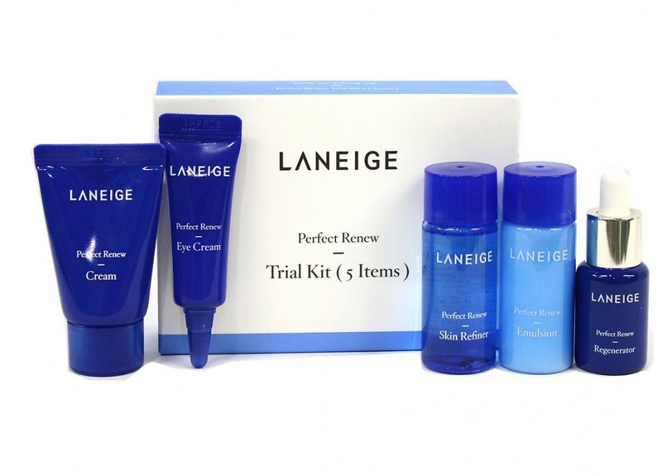 Восстанавливающий увлажняющий набор миниатюр Laneige Perfect Renew Trial Kit, 5шт