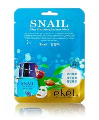 Маска тканевая для лица Ekel "Snail Ultra Hydrating Essence", 180 мл