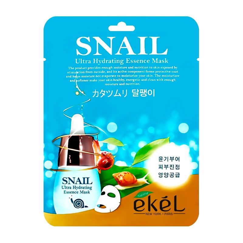 Тканевая маска Ekel "Snail Ultra Hydrating Essence", 25 мл