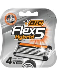 Сменные кассеты для бритья BIC "Flex 5 Hybrid", 4 шт