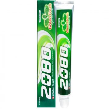 Зубная паста 2080 Green Fresh  (Dental clinic) green tea AEKYUNG