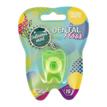 Global White зубная нить Delicious mint