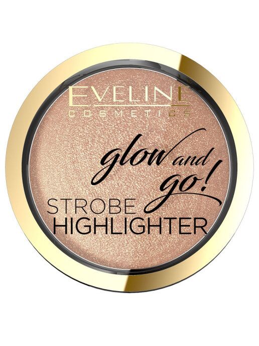 Запеченный хайлайтер для лица Eveline Glow And Go! 02 - gentle gold 8.5 г