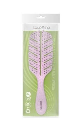 Массажная био-расческа для волос Светло-розовая Solomeya