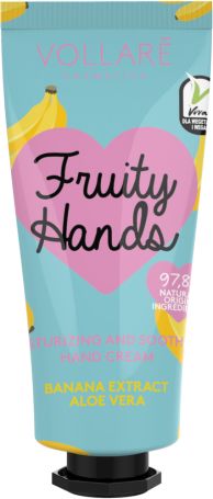 Крем для рук Vollare Банан + Алое, Vegan Fruity Hands Hand Cream