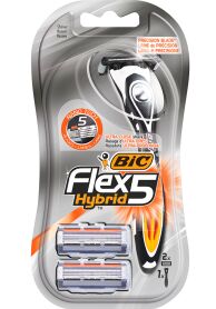 Бритва BIC Flex 5 Hybrid с 2 сменными кассетами