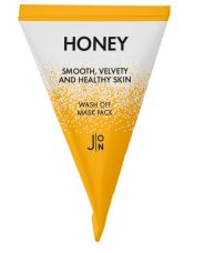 J:ON МЕД штучно  ДЛЯ ЛИЦА HONEY SMOOTH VELVETY AND HEALTHY SKIN WASH OFF MASK PACK,20ШТ 5 ГР