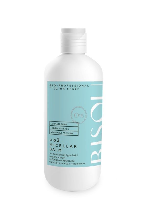 Bisou Мицеллярный себобалансирующий бальзам till 72 HR FRESH для всех типов волос