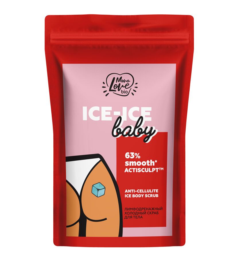 Скраб лимфодренажный холодный кофе для тела MonoLove ice-ice baby 200г