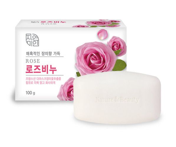 Мыло с экстрактом розы Mukunghwa Rose beauty soap 100 г.
