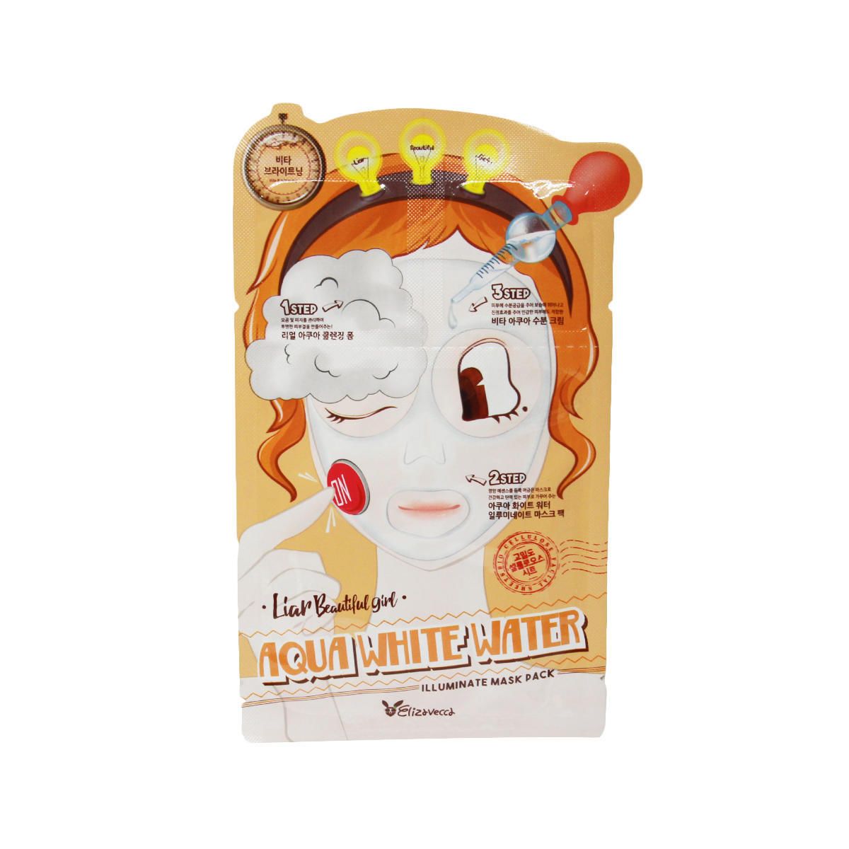 Elizavecca Маска увлажняющая Elizavecca Aqua White Water Illuminate Mask Pack