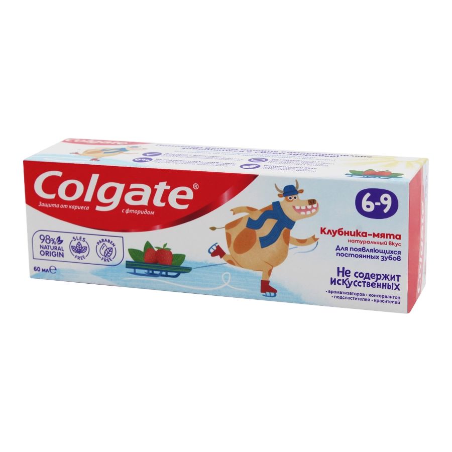 Зубная паста детская Colgate клубника-мята 60мл