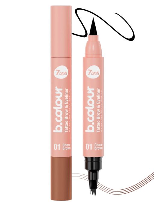 7 Days b.colour подводка-маркер для глаз и бровей водостойкая 01 Choco ...