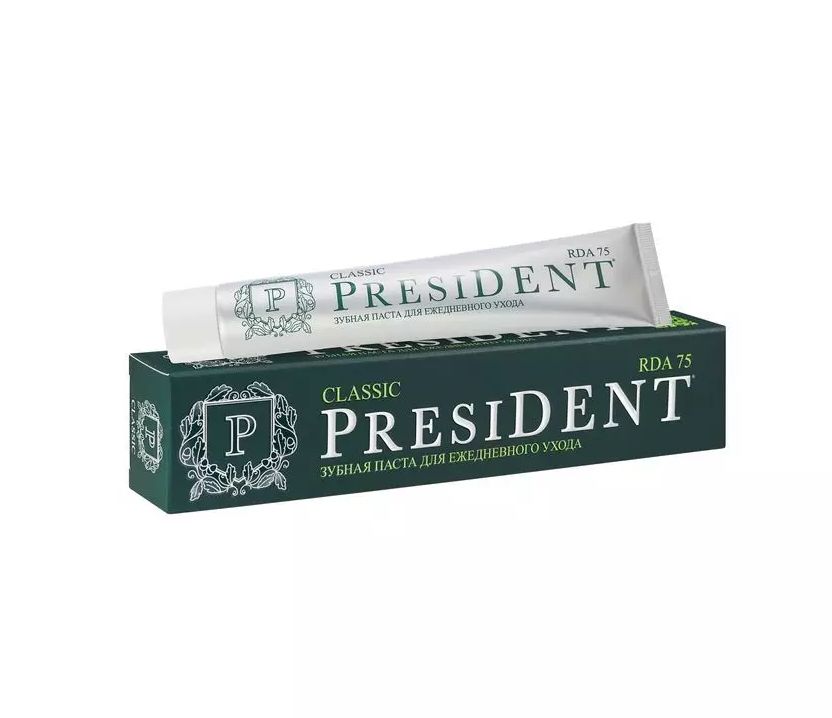 Зубная паста для ежедневного ухода President Classic 75гр