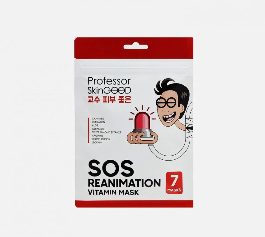 Тканевые маски Professor SkinGOOD SOS reanimation vitamin mask 7шт