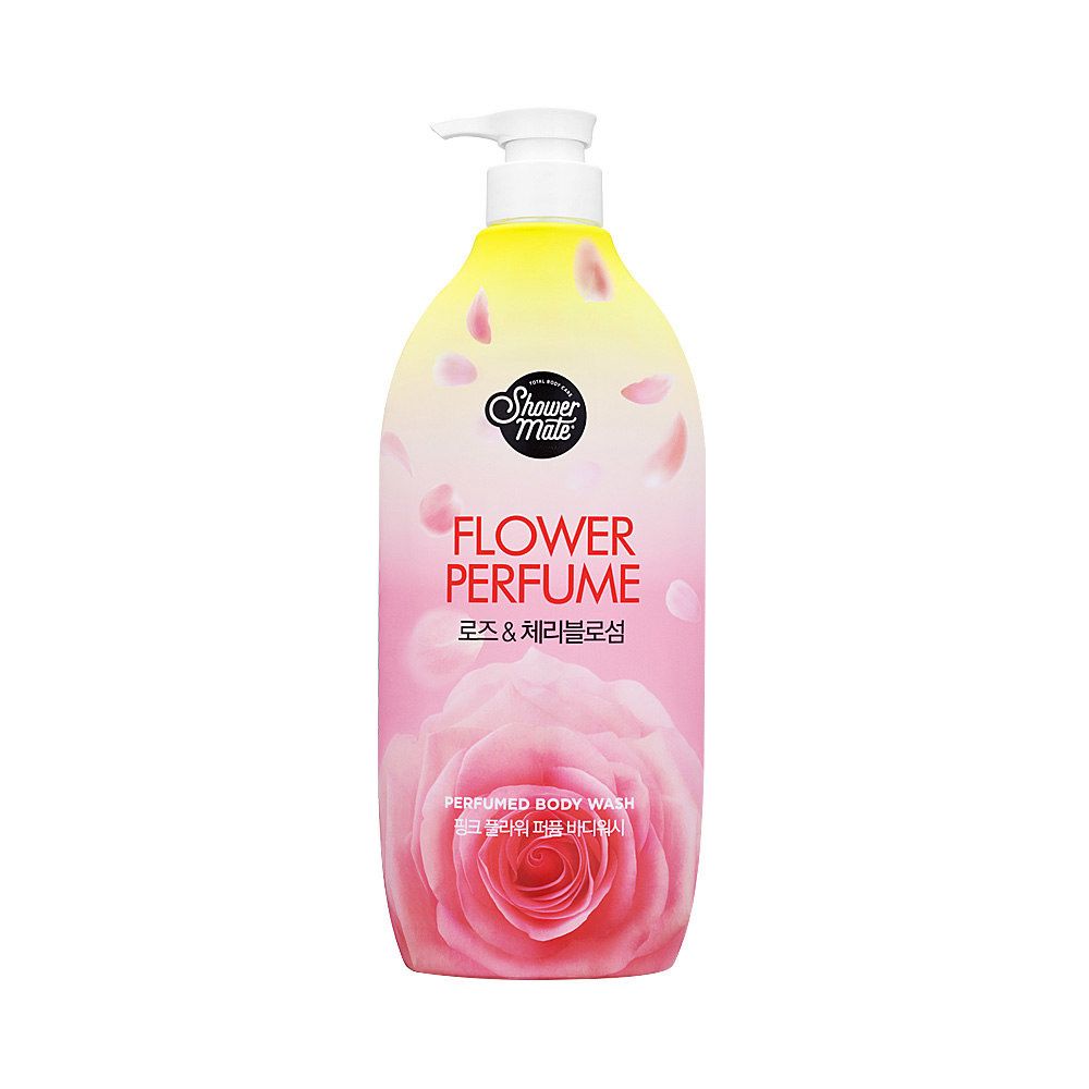 Гель для душа Shower Mate Flower Perfume, парфюмированный, роза, 900 мл