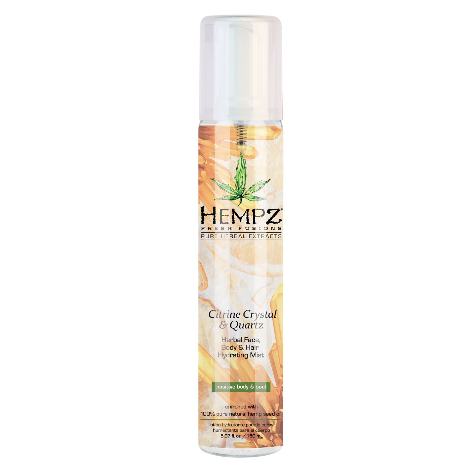 Hempz Спрей увлажняющий для лица, тела и волос Citrine Crystal Quartz Herbal Face 150ml