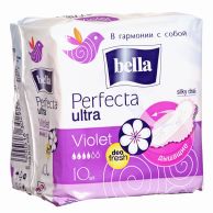 Bella Прокладки Perfecta Ultra Violet Silky drai 4 капли дышащие, 10шт