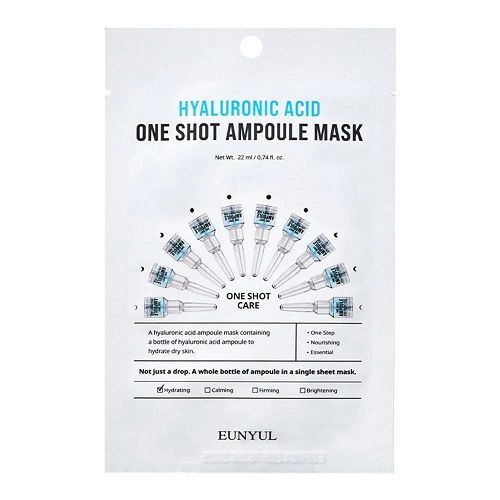 Тканевая маска Eunyul hyaluronic acid one shot ampoule mask