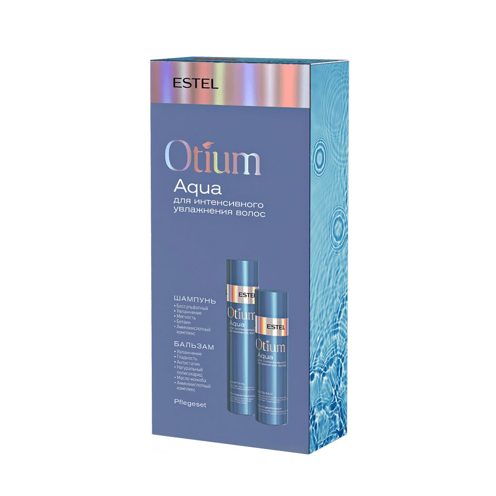 Набор для интенсивного увлажнения волос ESTEL Otium Aqua шампунь 250 мл , бальзам 200 мл)
