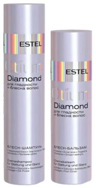 Набор для и гладкости и блеска волос ESTEL Otium  Diamond шампунь 250 мл , бальзам 200 мл)