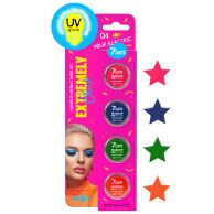 Набор графических лайнеров для макияжа 7 Days Extremely Chick UVglow Neon, 04 Your electric