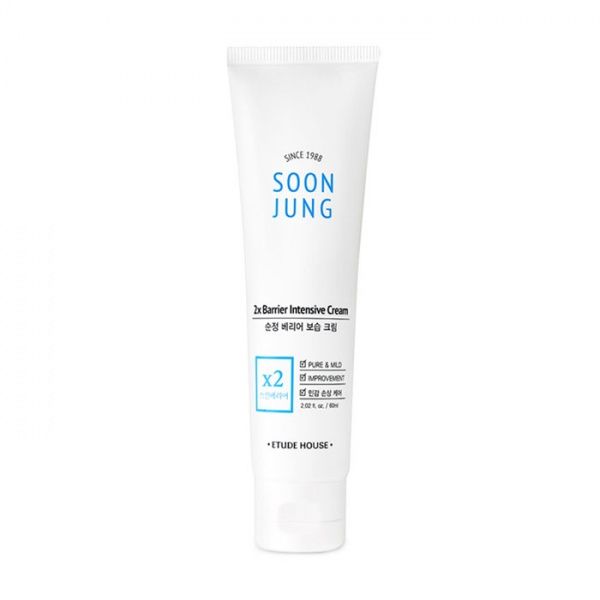 Etude House Soon Jung Восстанавливающий и увлажняющий крем для лица 2x Barrier Intensive cream