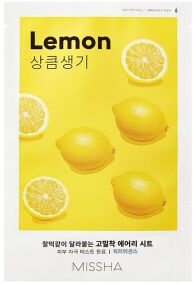Тканевая Осветляющая маска для лица с экстрактом лимона Missha Airy Fit Sheet Mask Lemon 19 г