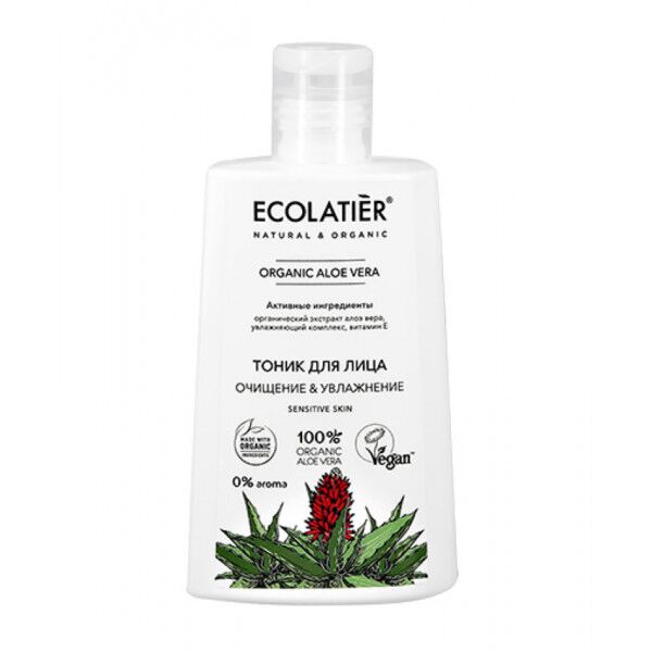 Тоник для лица  Очищение и увлажнение Ecolatier Organic Aloe Vera