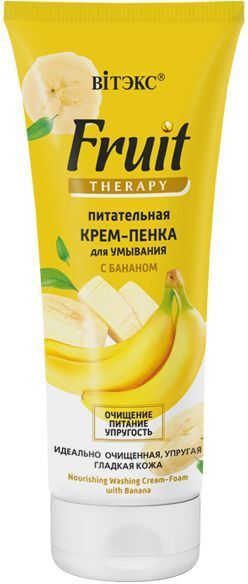 Питательная крем-пенка для умывания с бананом Витэкс Fruit Therapy для лица 200 мл
