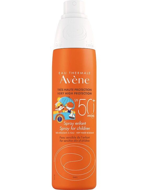 Солнцезащитный спрей для детей Avene для чувствительной кожи SPF50+ 200 мл