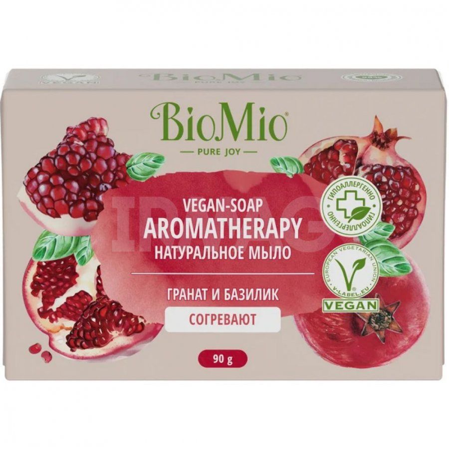 Экологичное туалетное мыло Гранат Базилик BioMio BIO-SOAP 90г