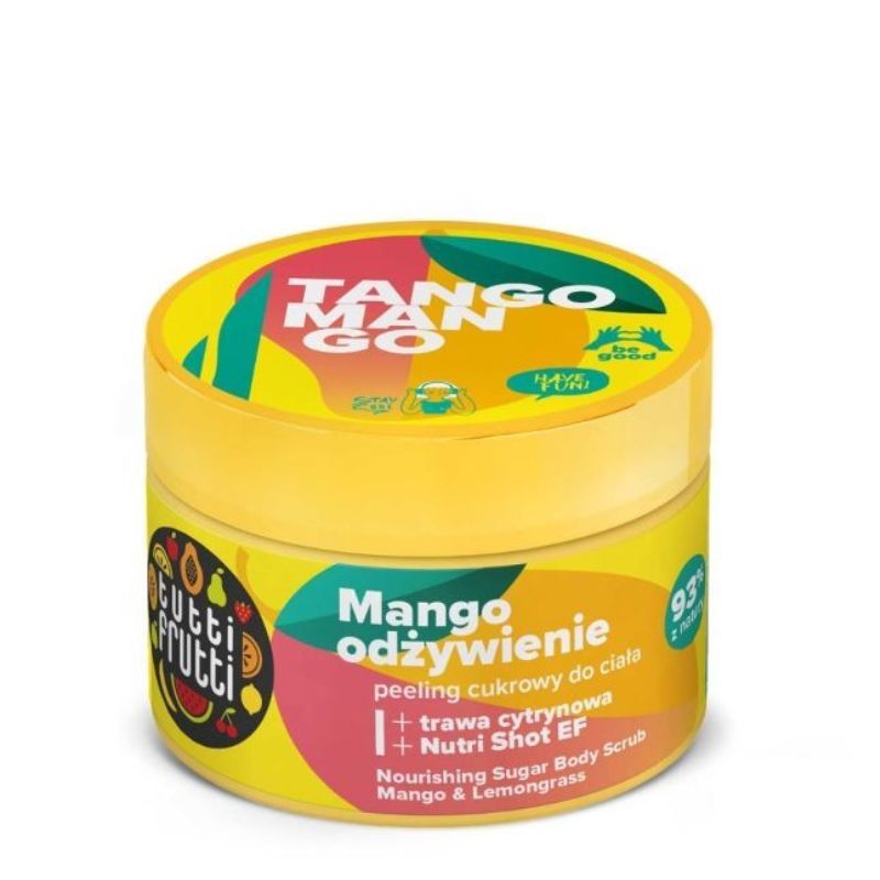 Скраб сахарный для тела питательный манго и лемонграсс tutti frutti 300 г