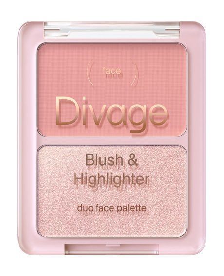 Палетка для лица Divage Blush & Highlighter Duo Face Palette 02