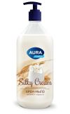 Крем-мыло Silky Cream Шелк и рисовое молочко 1000мл AURA