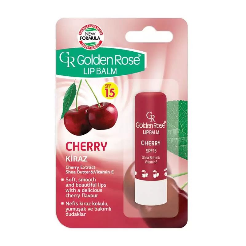 Бальзам для губ lip balm cherry spf 15 golden rose