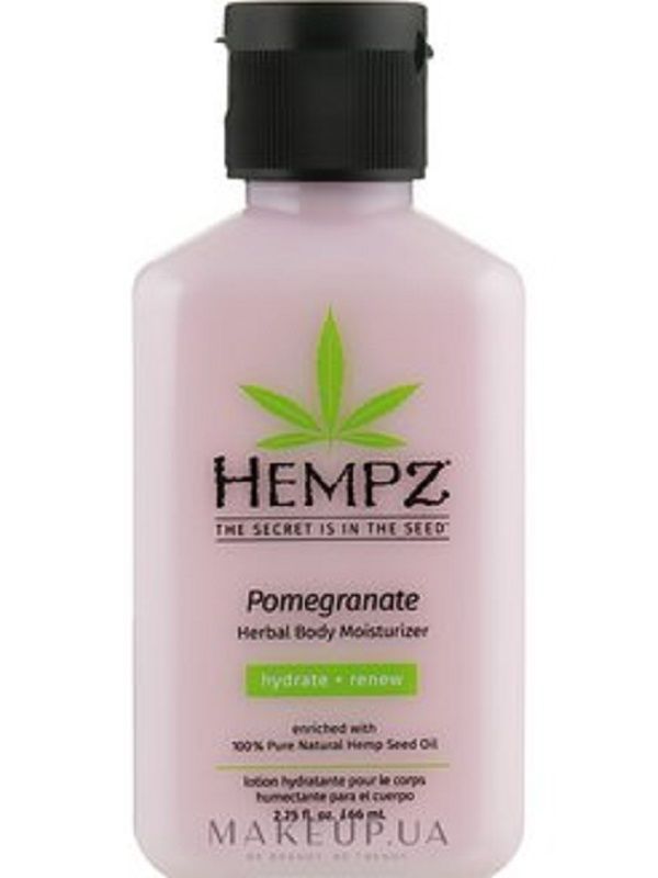 Молочко для тела увлажняющее hempz  гранат / pomegranate herbal body moisturizer (66ml)