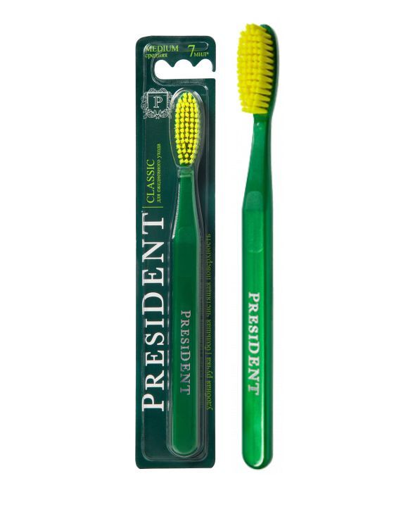 Зубная щетка средняя President Classic