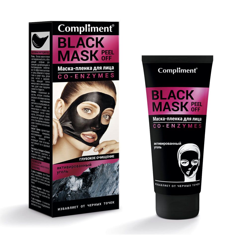 Маска-пленка для лица Compliment Black Mask Co-Enzymes 80 мл