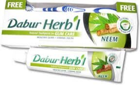 DABUR HERB'L Toothpaste NEEM/ Зубная Паста С Нимом + Зубная Щётка Ср. Жесткости 150г.