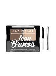 Art-Visage Двойные тени для бровей ICON BROWS с кисточкой и пинцетом 422