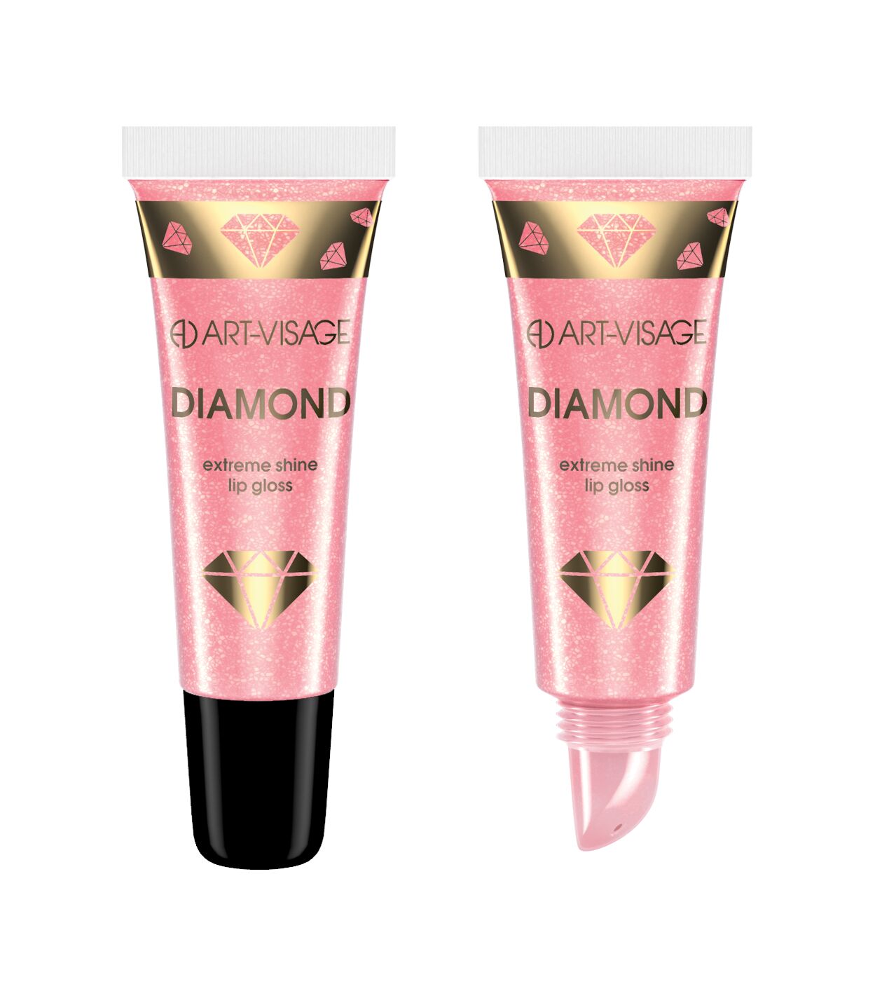 Сияющий блеск для губ Art-Visage Diamond в тубе 53 розовый агат