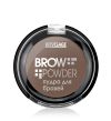 Пудра для бровей Luxvisage "BROW POWDER" №4 темно-серый