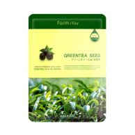 Увлажняющая тканевая маска для ухода за кожей лица с семенами зелёного чая FarmStay "Visible Difference Mask Sheet Green Tea Seed"