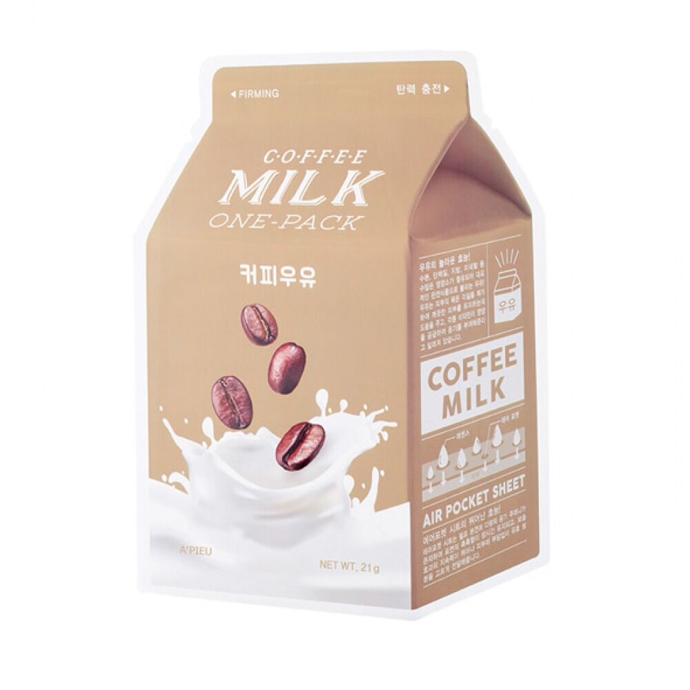 Укрепляющая тканевая маска с молочными протеинами и экстрактом кофе A'Pieu "Coffee Milk One-Pack"